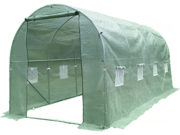 Serre tunelle de jardin 4,5 x 2 m "Lys" - 9 m² - 130g - Vert