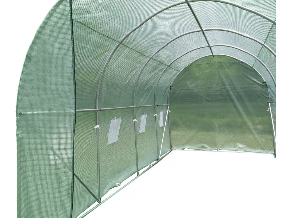 Serre tunelle de jardin 4,5 x 2 m "Lys" - 9 m² - 130g - Vert