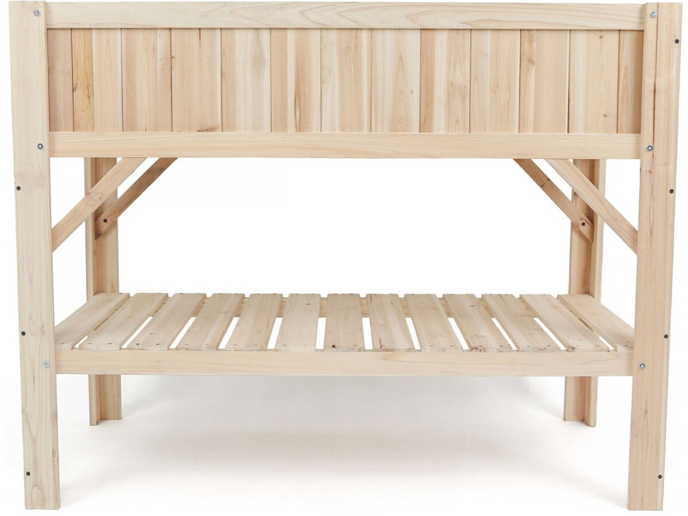 Carré potager en bois sur pieds "Magnolia" - 115 x 57 x 90 cm - Beige