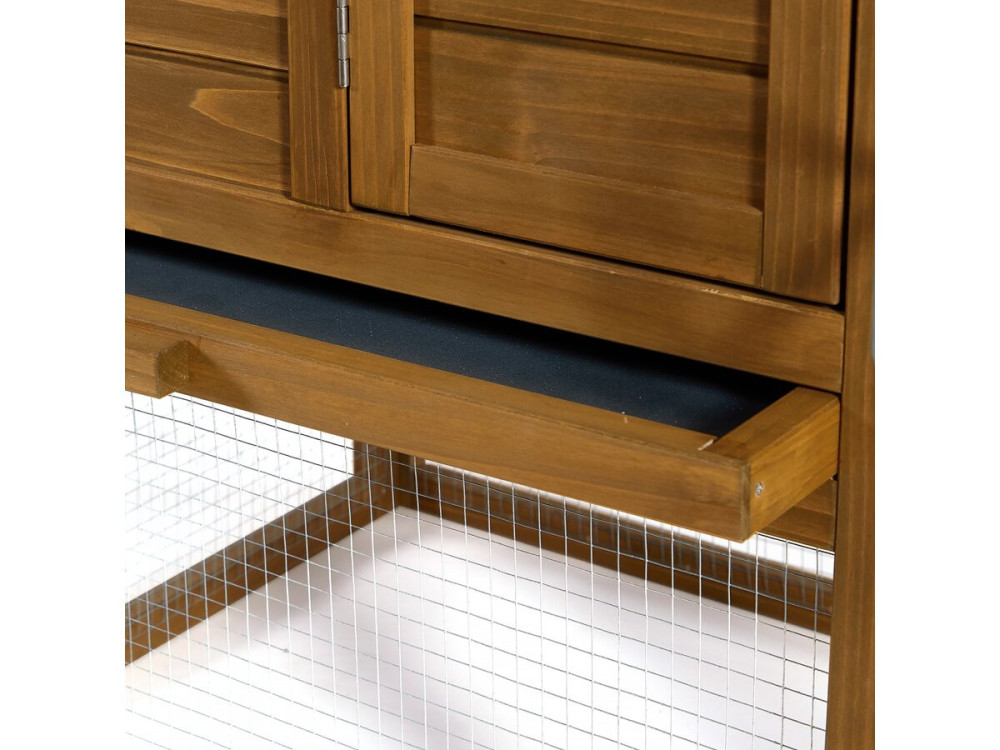 Poulailler "Princesse" avec pondoir en bois - 4 poules - Marron