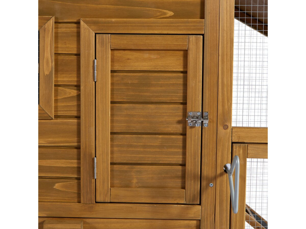 Poulailler "Princesse" avec pondoir en bois - 4 poules - Marron
