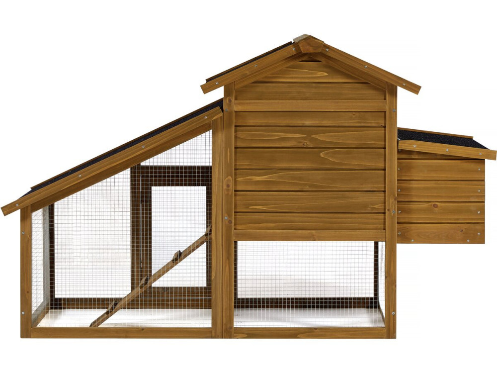 Poulailler avec pondoir en bois "Clochette" - Marron