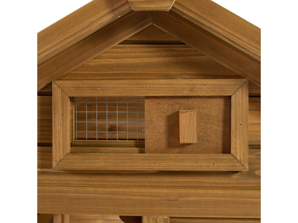 Poulailler "Poulette" avec pondoir en bois - Marron