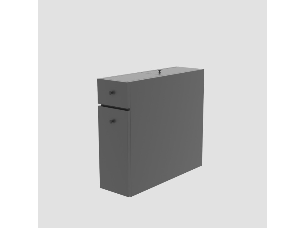 Meuble de salle de bain en bois "Calencia" - 60 x 19 x 55 cm - Gris anthracite