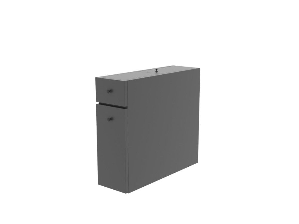 Meuble de salle de bain en bois "Calencia" - 60 x 19 x 55 cm - Gris anthracite