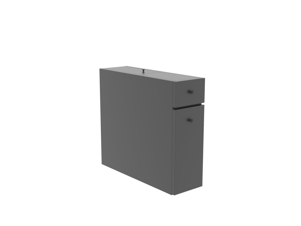 Meuble de salle de bain en bois "Calencia" - 60 x 19 x 55 cm - Gris anthracite