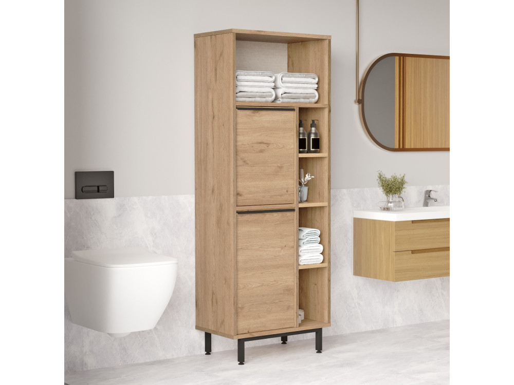Meuble de salle de bain en bois "ON10C" - 60 x 46 x 161 cm - Marron