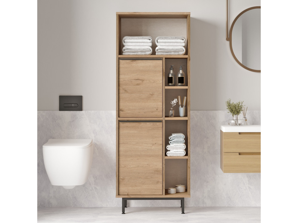 Meuble de salle de bain en bois "ON10C" - 60 x 46 x 161 cm - Marron