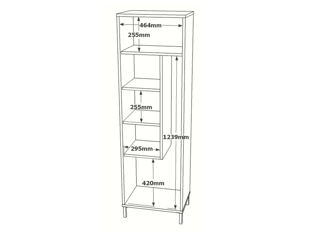 Armoire multifonctionnelle en bois "Jienna" - 50 x 36 x 165 cm - Blanc