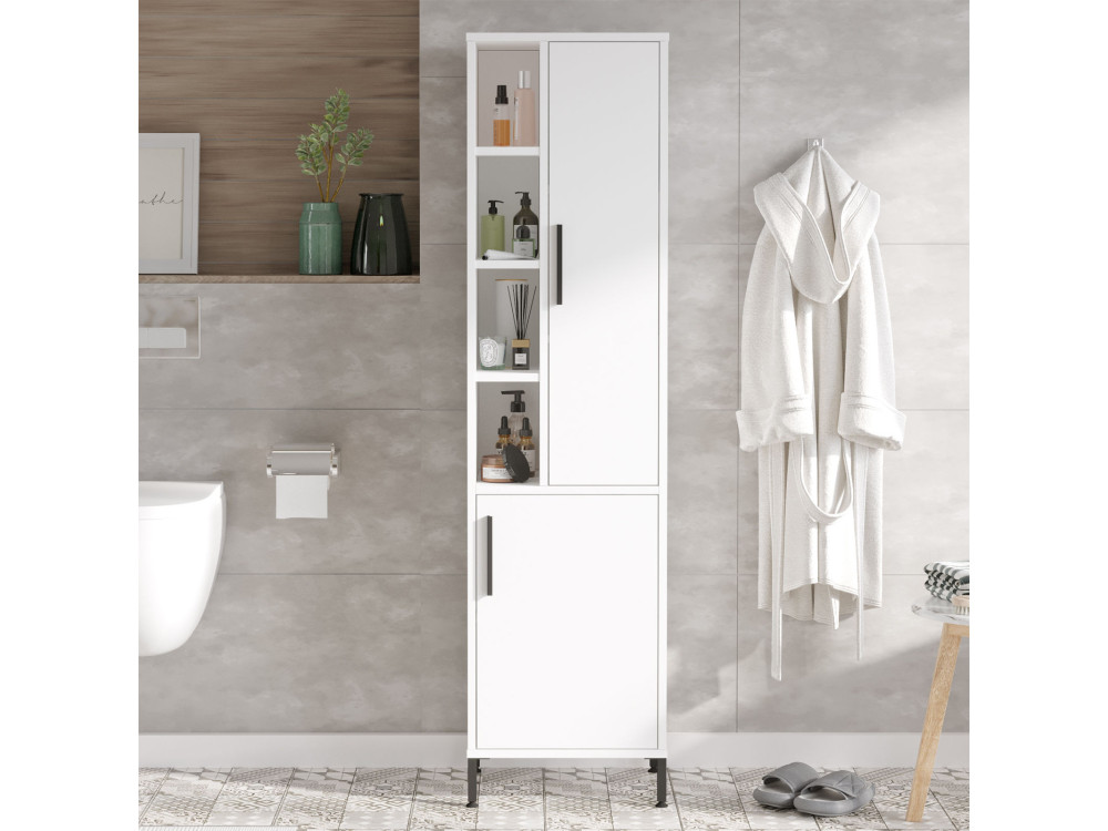Armoire multifonctionnelle en bois "Vile" - 45 x 35 x 174 cm - Blanc