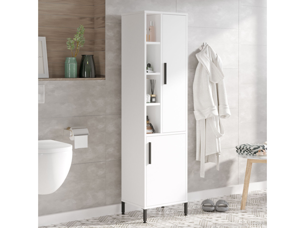 Armoire multifonctionnelle en bois "Vile" - 45 x 35 x 174 cm - Blanc