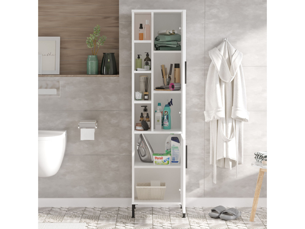 Armoire multifonctionnelle en bois "Vile" - 45 x 35 x 174 cm - Blanc