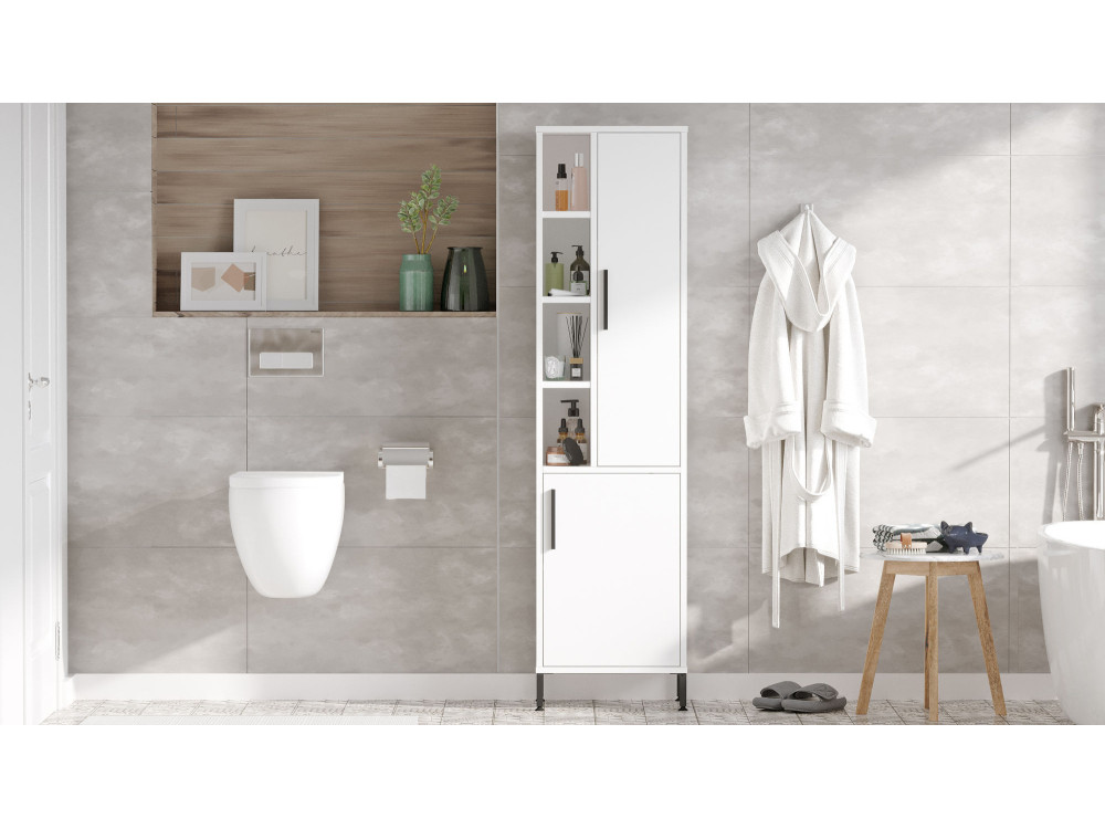 Armoire multifonctionnelle en bois "Vile" - 45 x 35 x 174 cm - Blanc