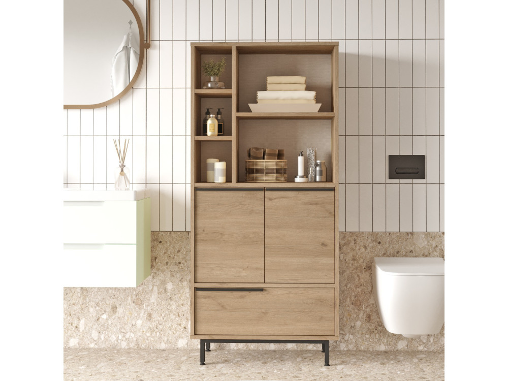 Armoire en bois "Calvin" - 74 x 35 x 161 cm - Marron