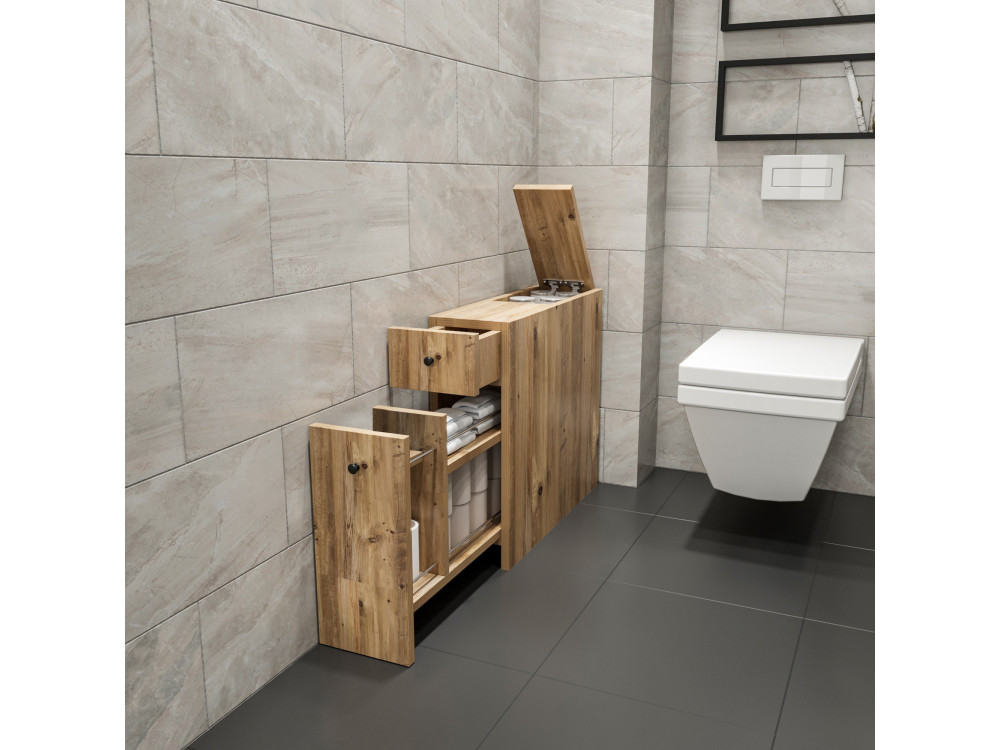 Meuble de toilette en bois "Calencia" - 20 x 60 x 55 cm - Marron