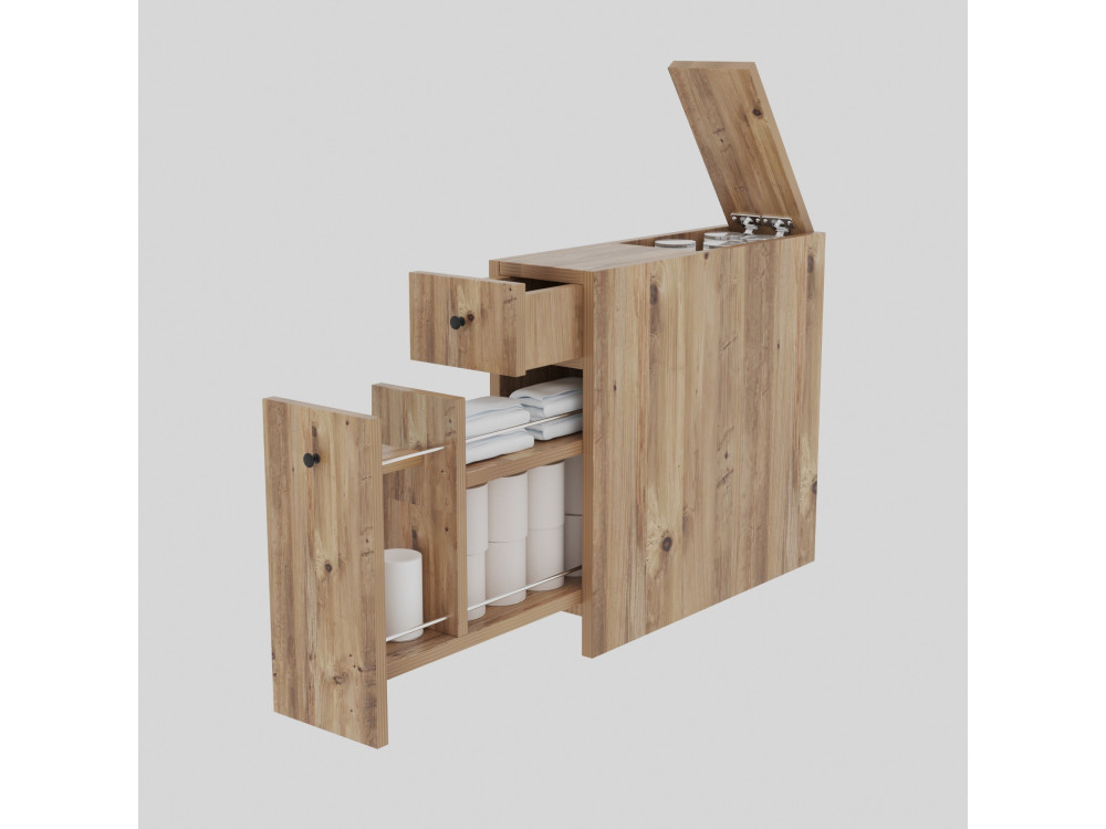 Meuble de toilette en bois "Calencia" - 20 x 60 x 55 cm - Marron