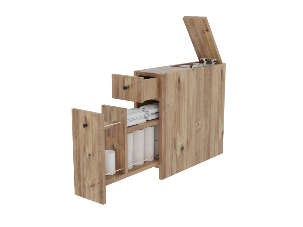 Meuble de toilette en bois "Calencia" - 20 x 60 x 55 cm - Marron
