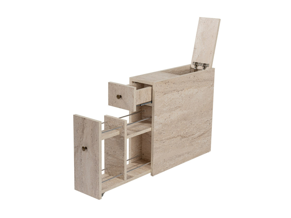 Meuble de toilette en bois "Calencia" - 20 x 60 x 55 cm - Beige