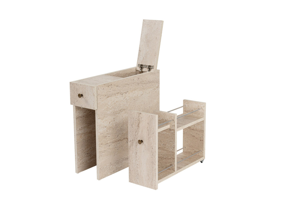 Meuble de toilette en bois "Calencia" - 20 x 60 x 55 cm - Beige