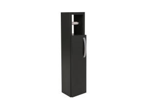 Meuble support pour papier toilette en bois "Star" - 15 x 12 x 65 cm - Gris anthracite