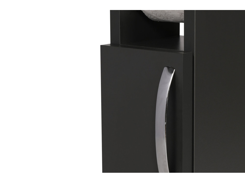 Meuble support pour papier toilette en bois "Star" - 15 x 12 x 65 cm - Gris anthracite