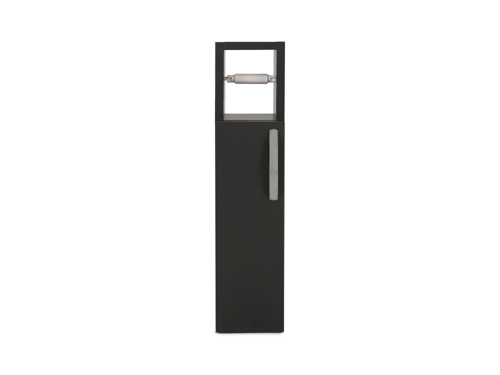 Meuble support pour papier toilette en bois "Star" - 15 x 12 x 65 cm - Gris anthracite