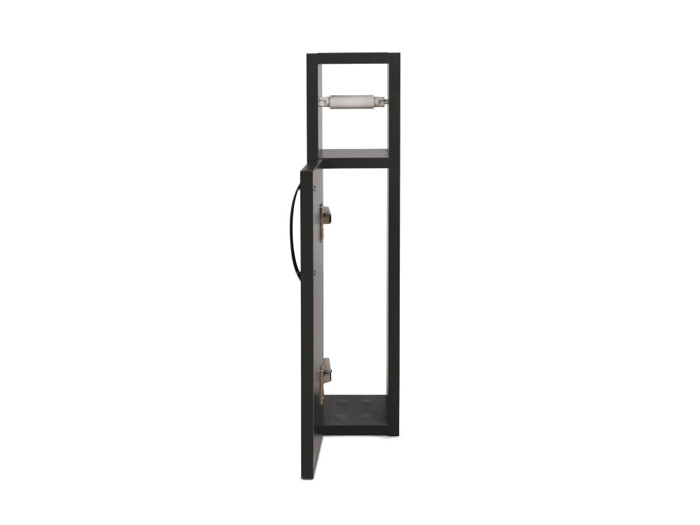 Meuble support pour papier toilette en bois "Star" - 15 x 12 x 65 cm - Gris anthracite