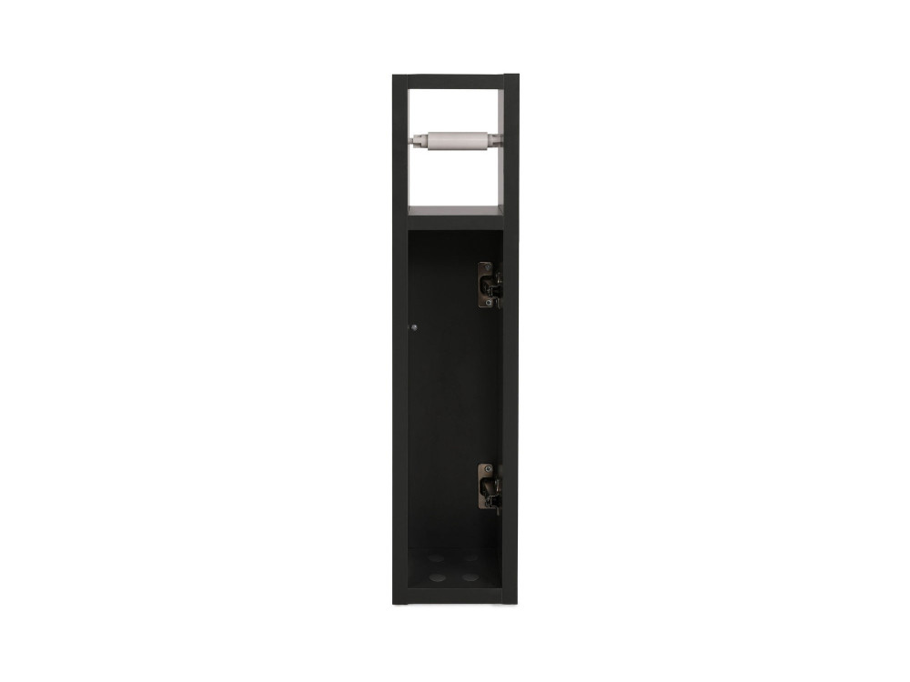 Meuble support pour papier toilette en bois "Star" - 15 x 12 x 65 cm - Gris anthracite