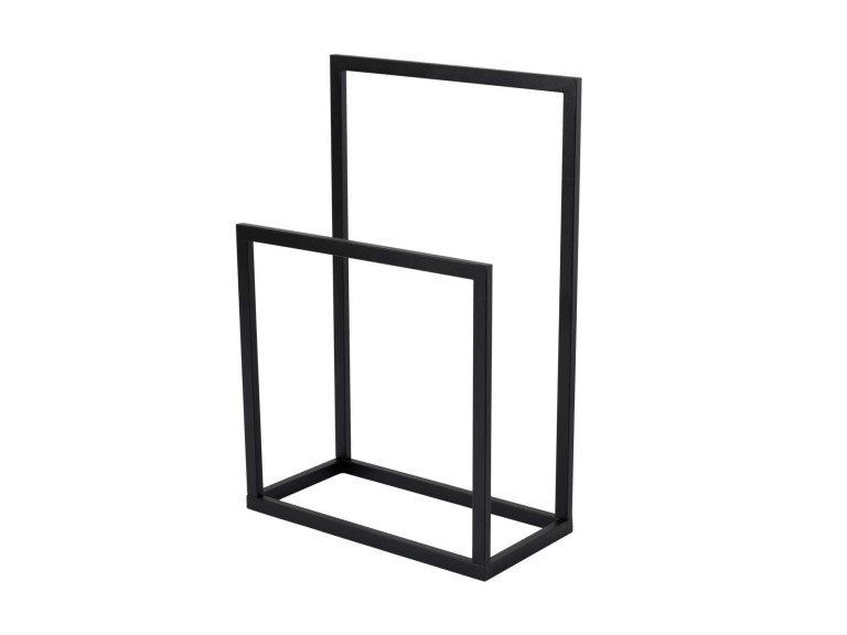 Porte-serviettes en métal "Gediz" - 25 x 60 x 90 cm - Noir