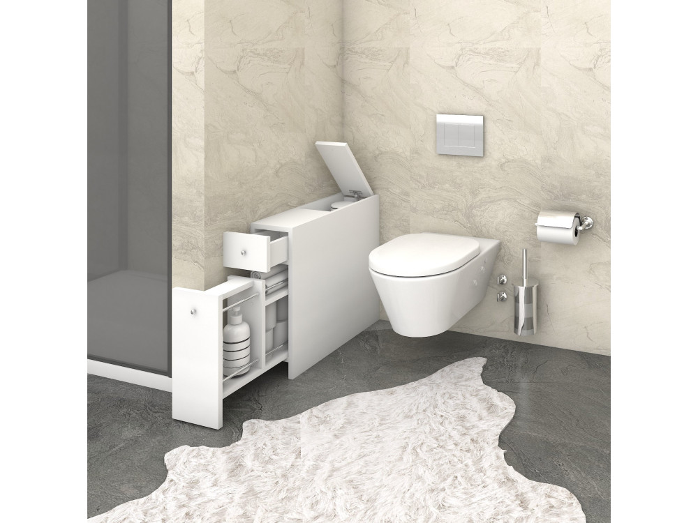 Meuble de salle de bain en bois "Smart" - 20 x 60 x 55 cm - Blanc