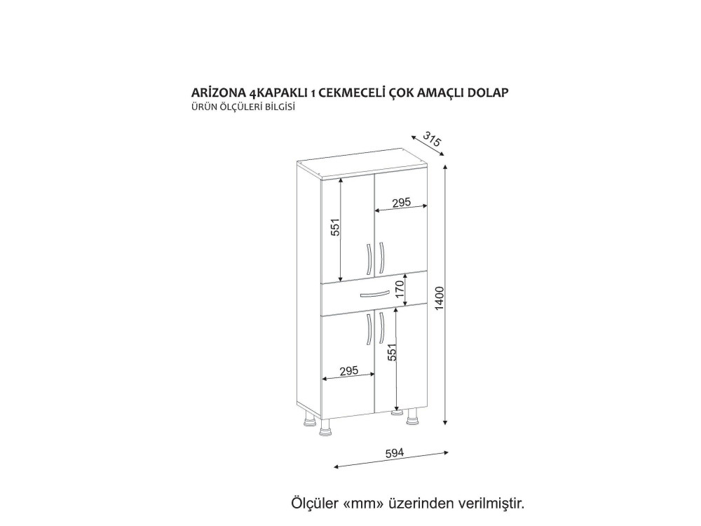 Meuble de salle de bain en bois "Arizona" - 59 x 31 x 140 cm - Blanc