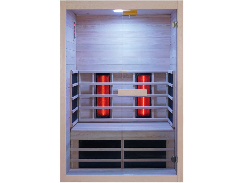 Cabine de saune infra-rouge "Venus Vital" - 2 places - 128.6 x 907 x 190 cm - Bois