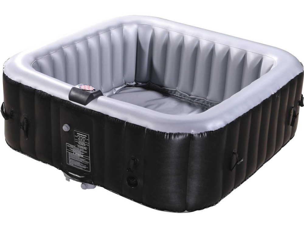 Spa Gonflable NICE en PVC - 6 places - Gris/Noir
