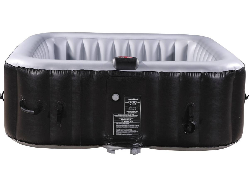 Spa Gonflable NICE en PVC - 6 places - Gris/Noir