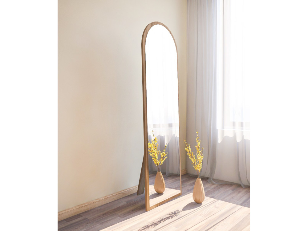 Miroir en bois "Emma" - 50 x 160 cm - Marron