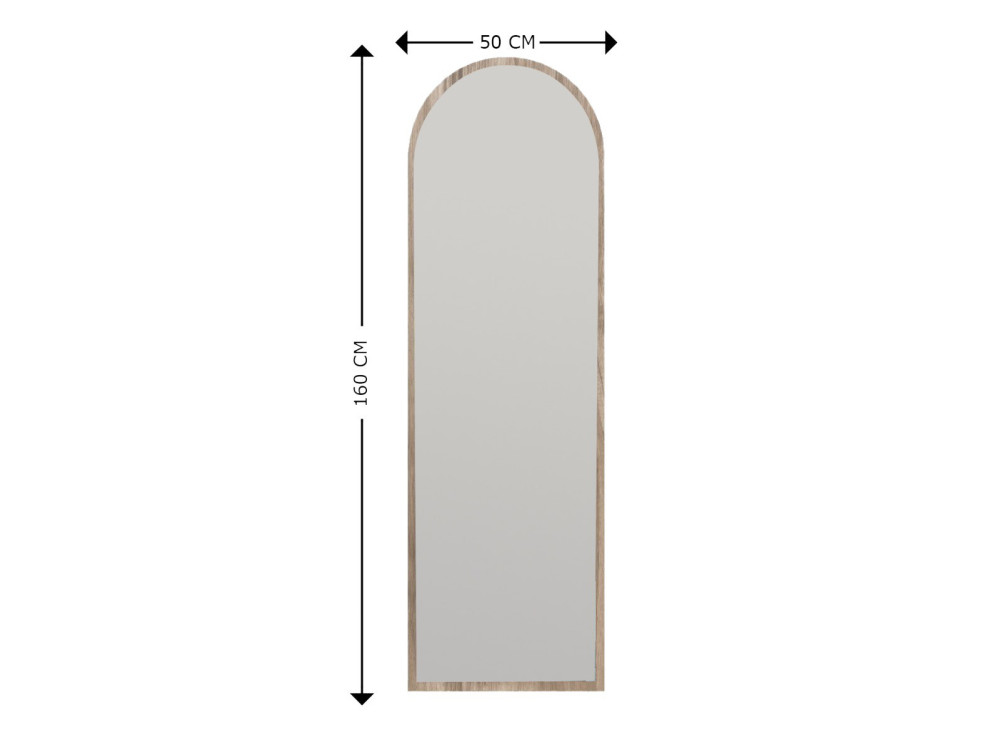 Miroir en bois "Emma" - 50 x 160 cm - Marron