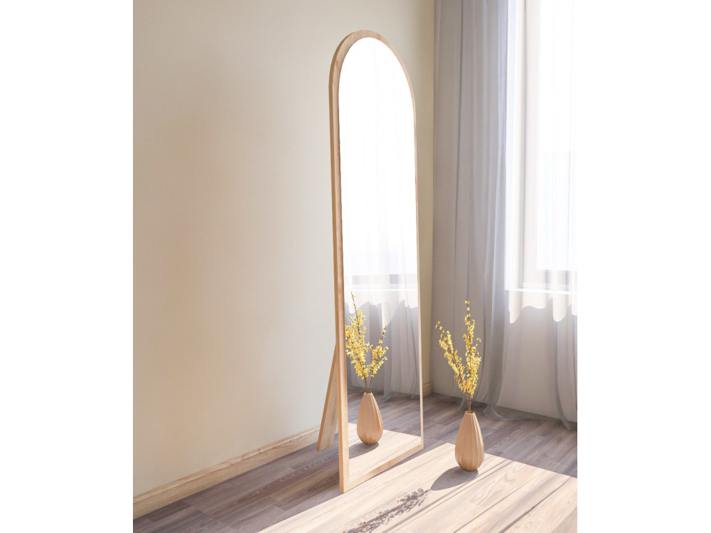 Miroir en bois "Emma" - 50 x 160 cm - Beige