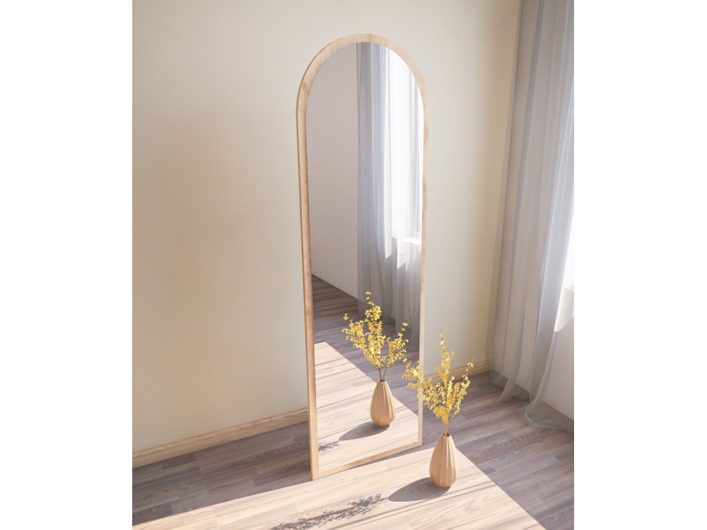 Miroir en bois "Emma" - 50 x 160 cm - Beige