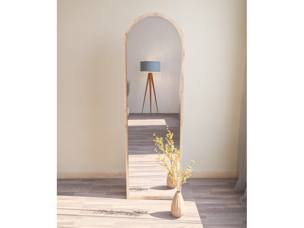 Miroir en bois "Emma" - 50 x 160 cm - Beige