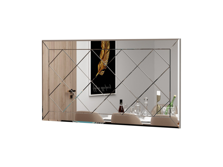 Miroir en bois "Pauli" - 120 x 60 cm - Blanc
