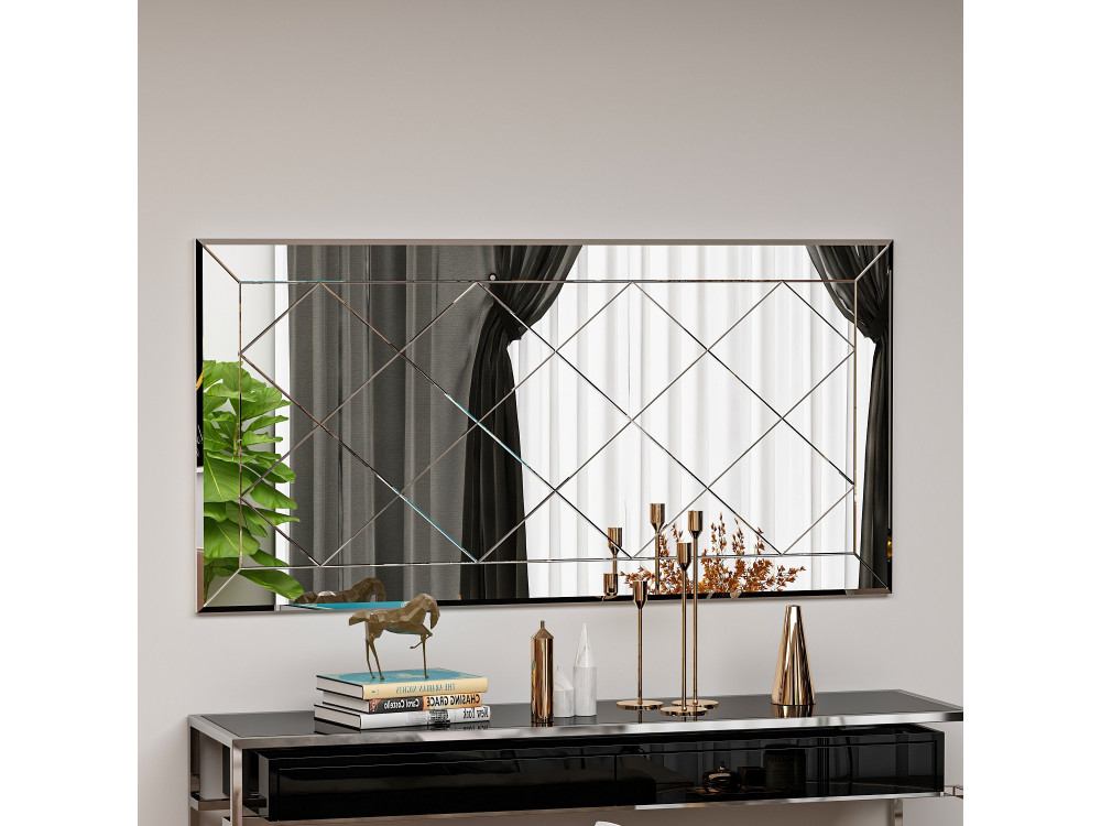 Miroir en bois "Pauli" - 120 x 60 cm - Blanc