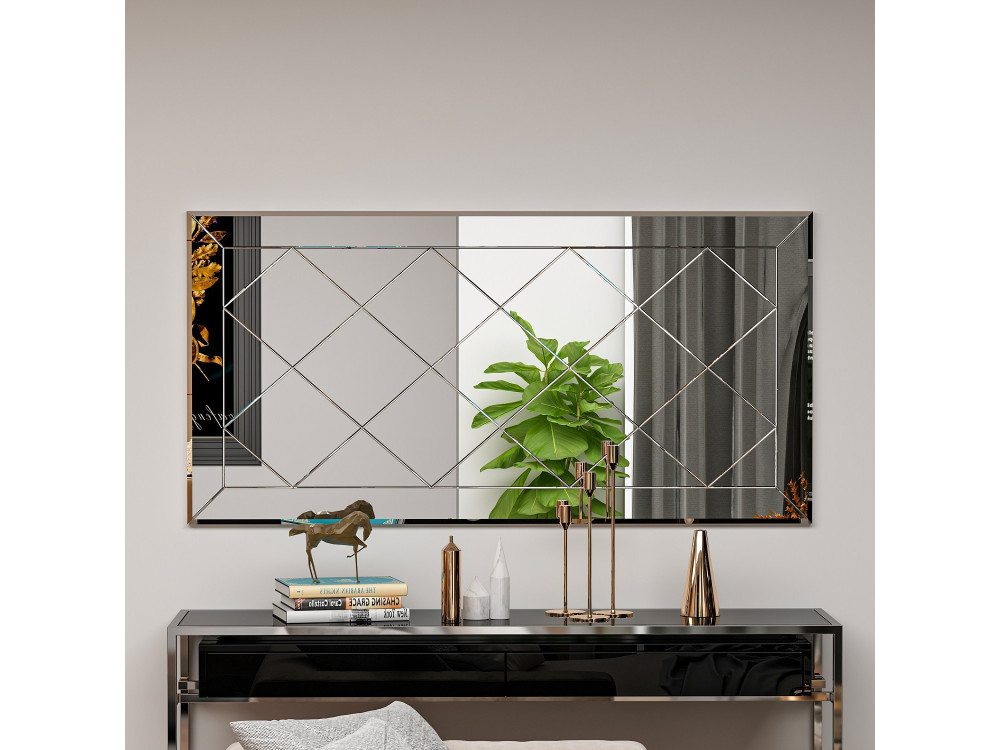 Miroir en bois "Pauli" - 120 x 60 cm - Blanc