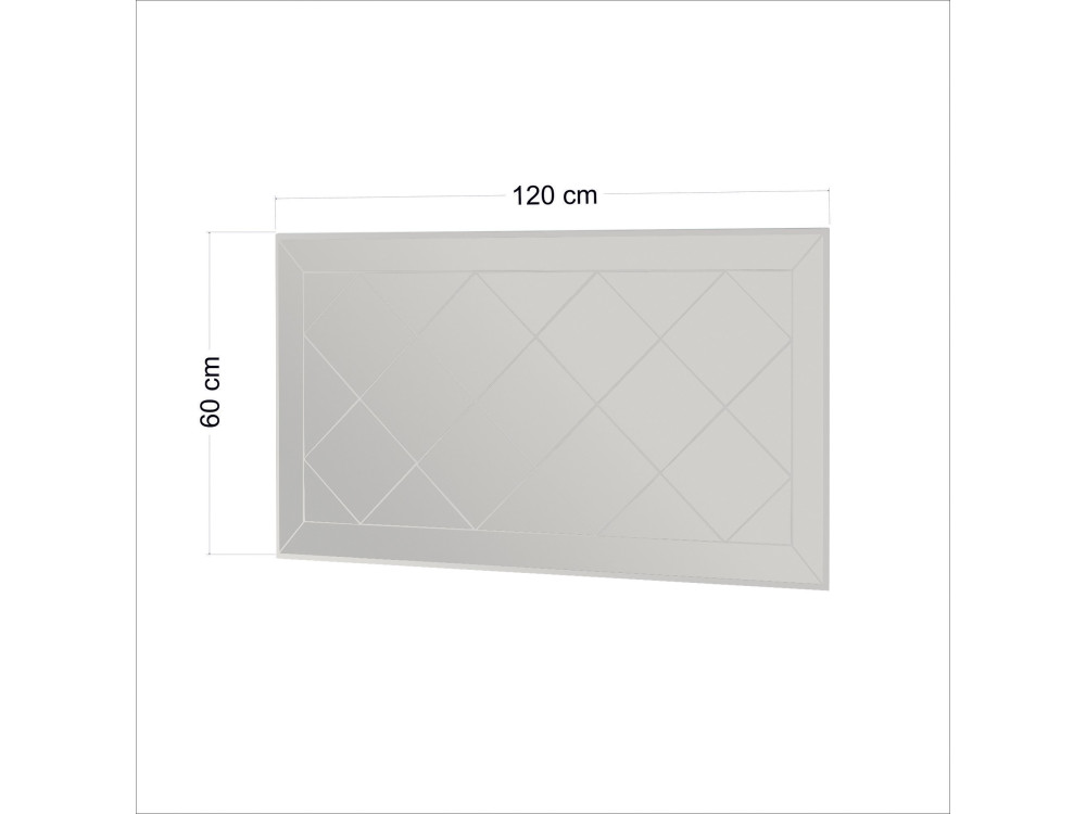 Miroir en bois "Pauli" - 120 x 60 cm - Blanc