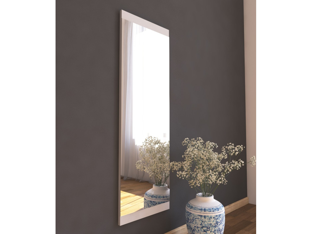 Miroir en bois "Azus" - 40 x 120 cm - Blanc