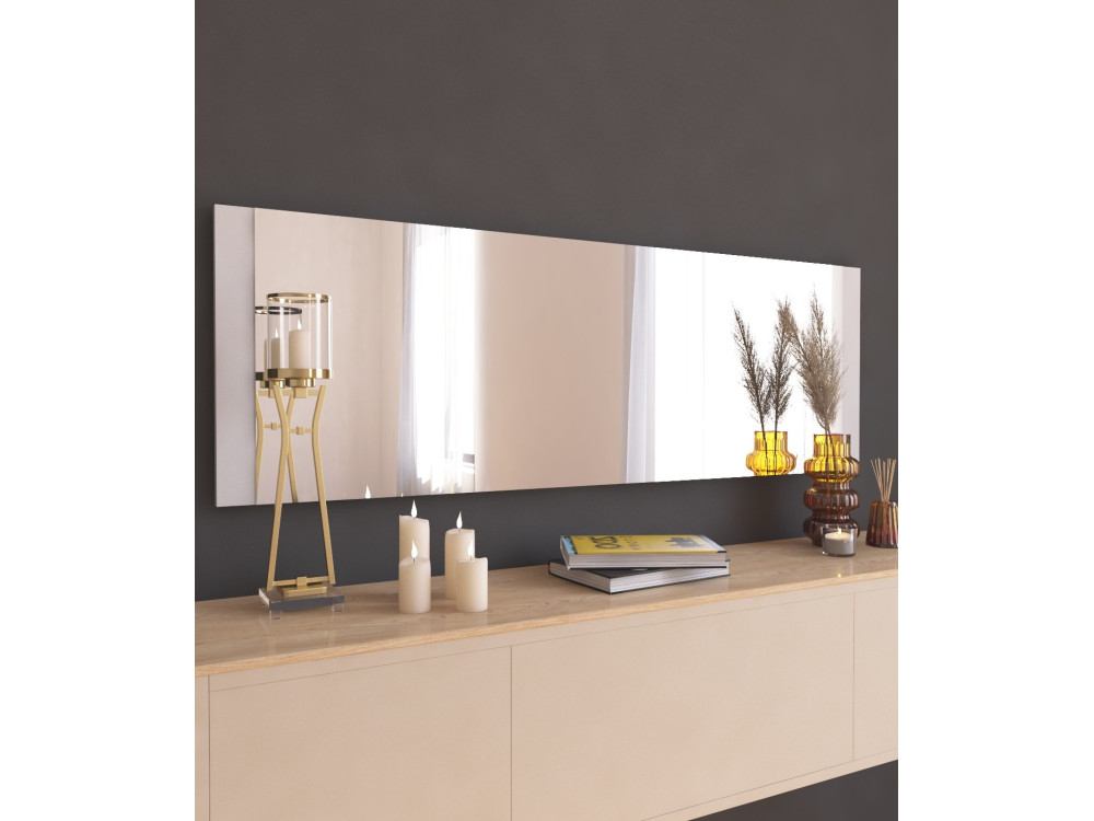 Miroir en bois "Azus" - 40 x 120 cm - Blanc