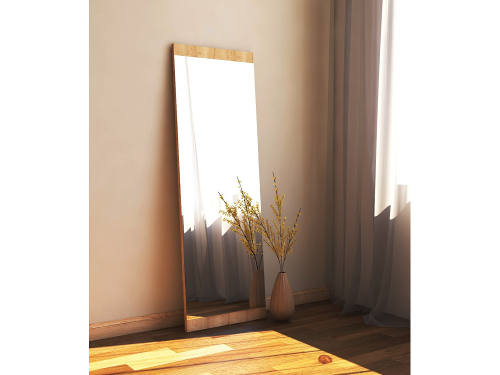 Miroir en bois "Azus" - 40 x 120 cm - Marron