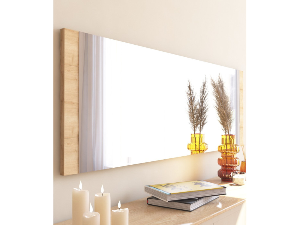 Miroir en bois "Azus" - 40 x 120 cm - Marron