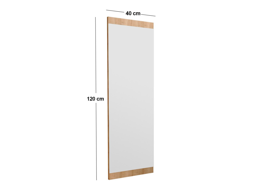 Miroir en bois "Azus" - 40 x 120 cm - Marron