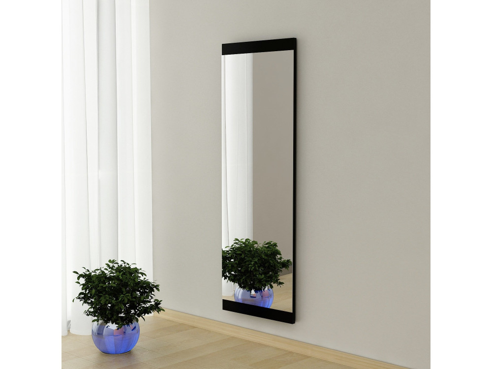Miroir en bois "Azus" - 40 x 120 cm - Noir