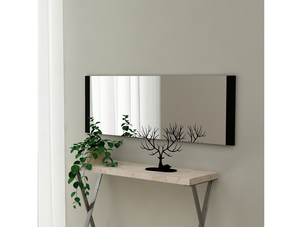 Miroir en bois "Azus" - 40 x 120 cm - Noir